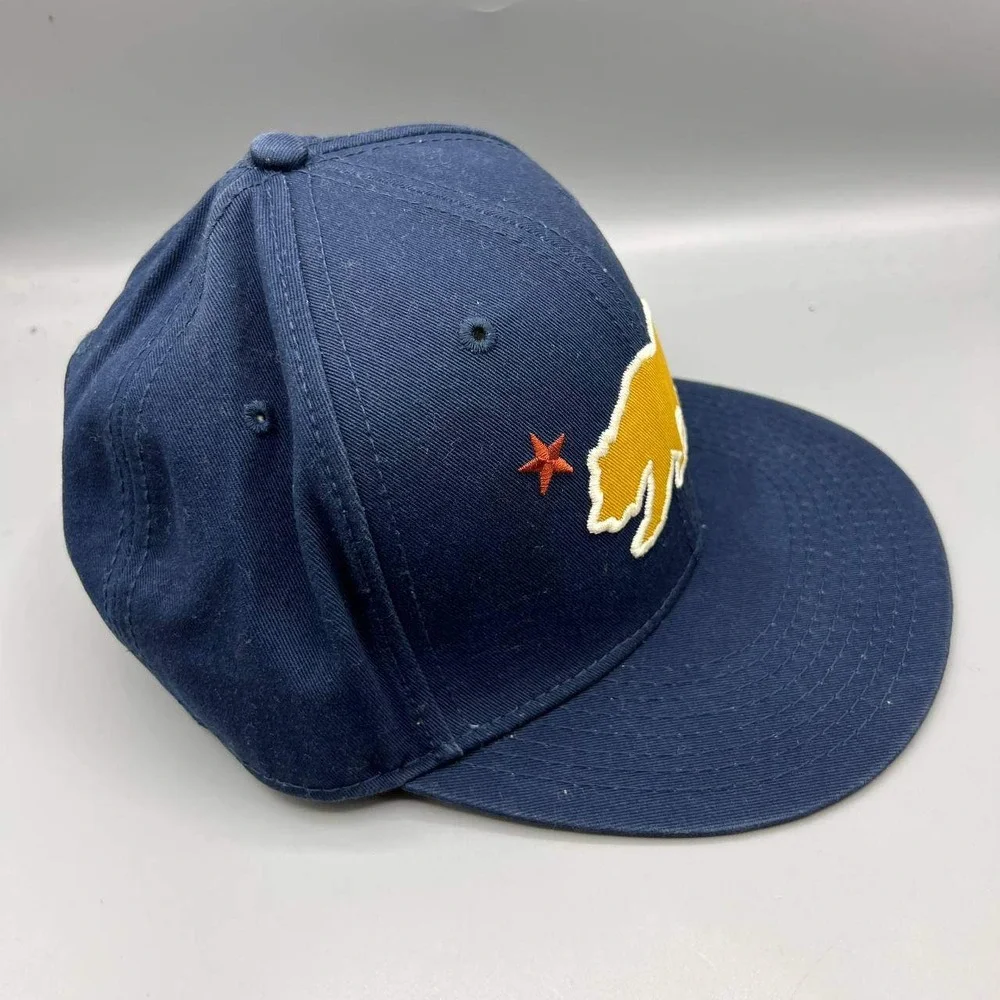 California Bear Hat Men Navy‎ Yellow Embroidered Levi's Snap Back Cap